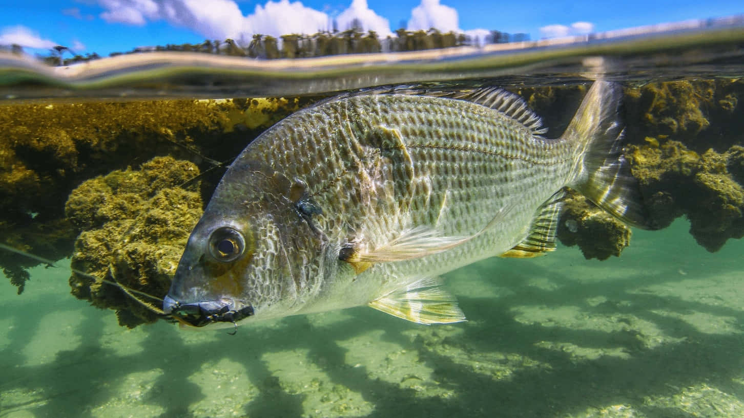 Underwater Bream Fish Split View Wallpaper