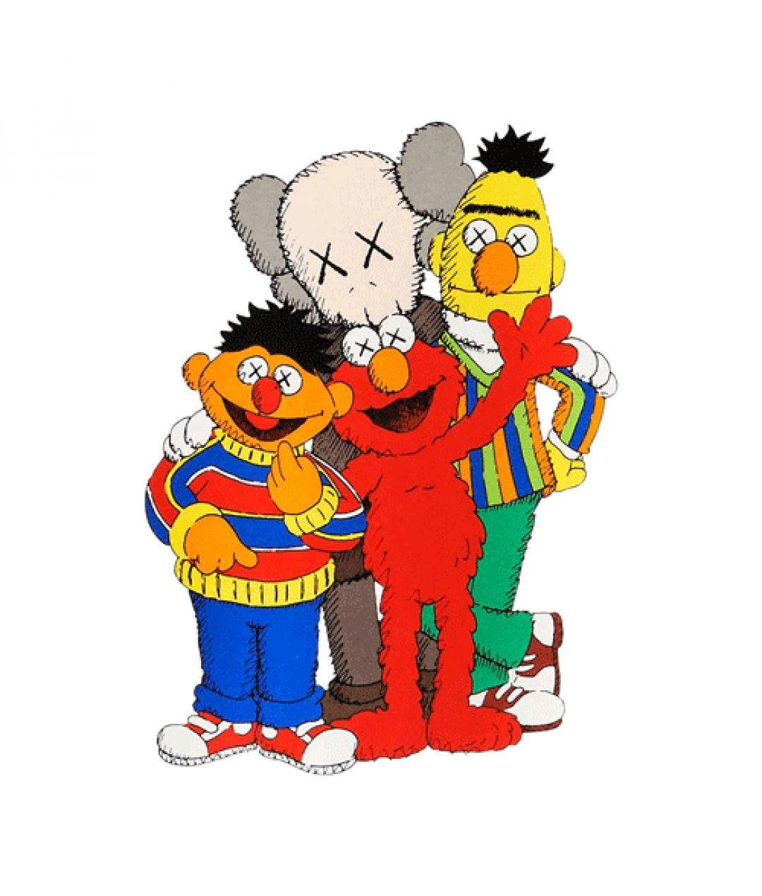 Uniqlo Kaws And Sesame Characters Wallpaper