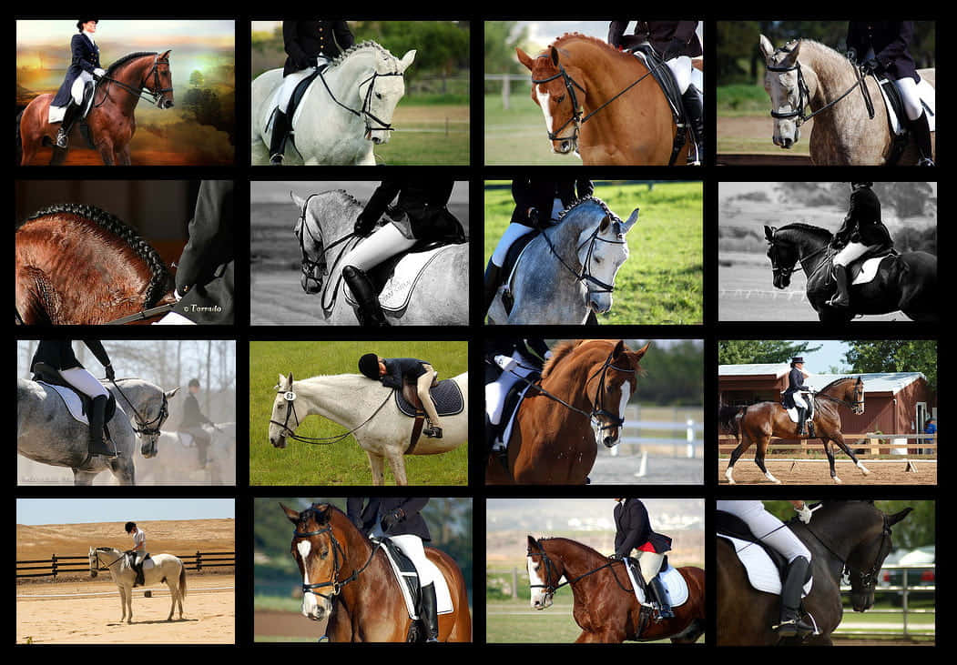 Unique Horse Collage Wallpaper