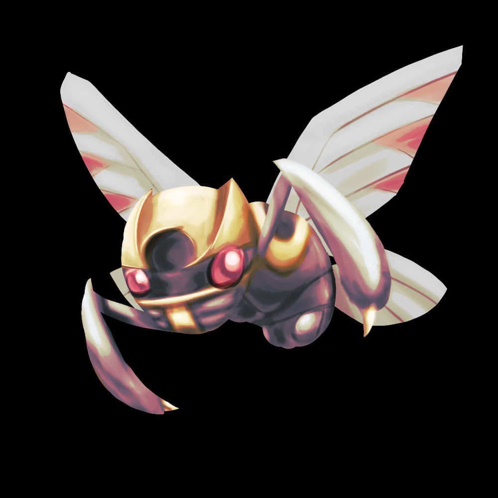 Unique Ninjask In White Background Wallpaper