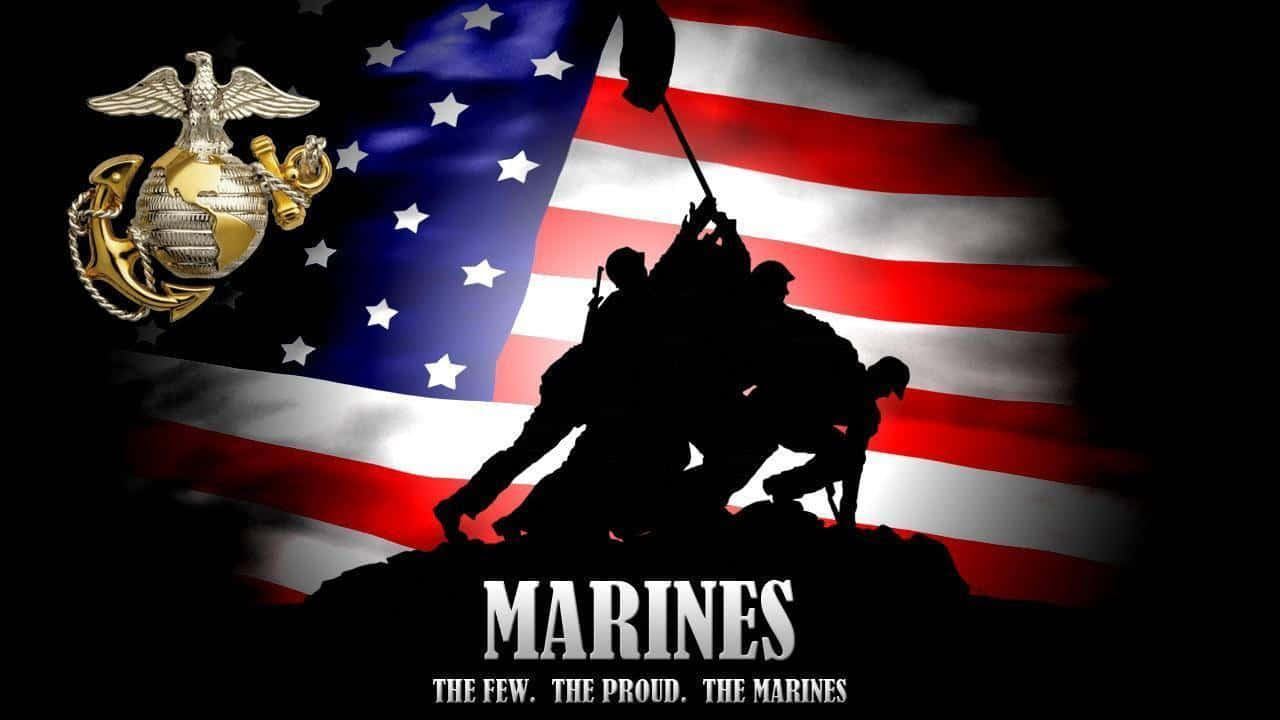 United States Marines Stand Ready Wallpaper