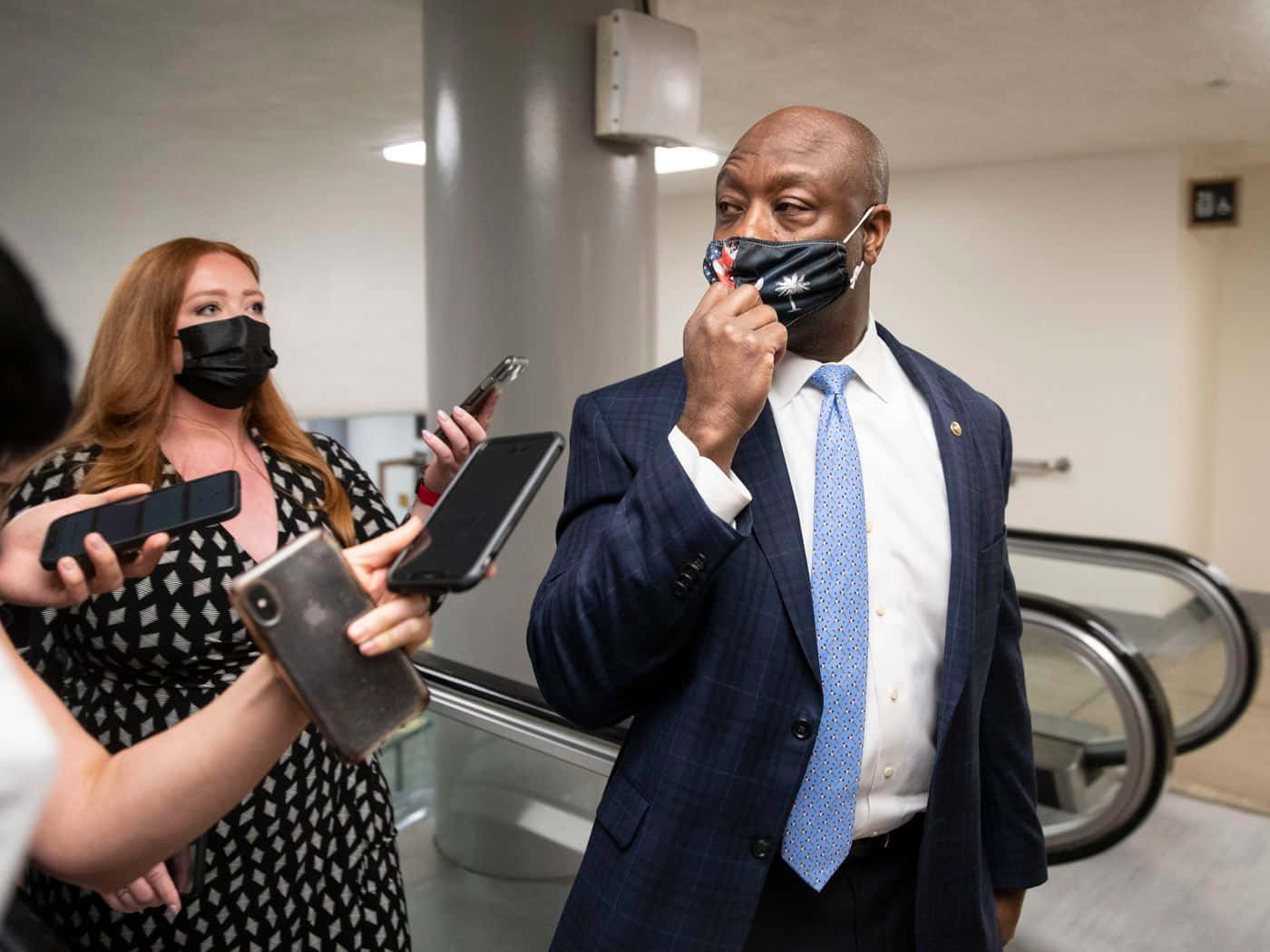 United States Senator Tim Scott Addressing The Press Wallpaper