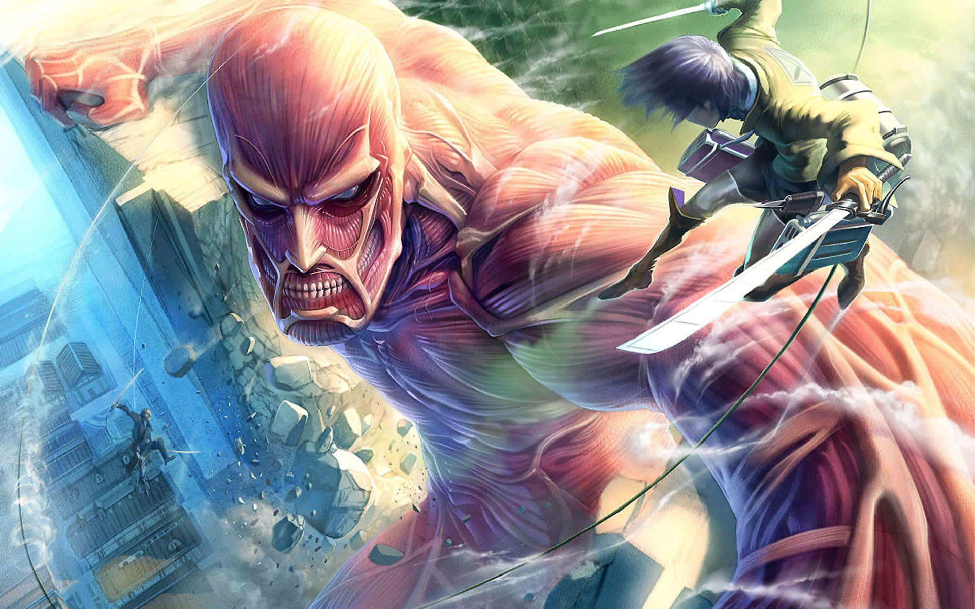 Unleash Destruction In Attack On Titan Video Game! Wallpaper