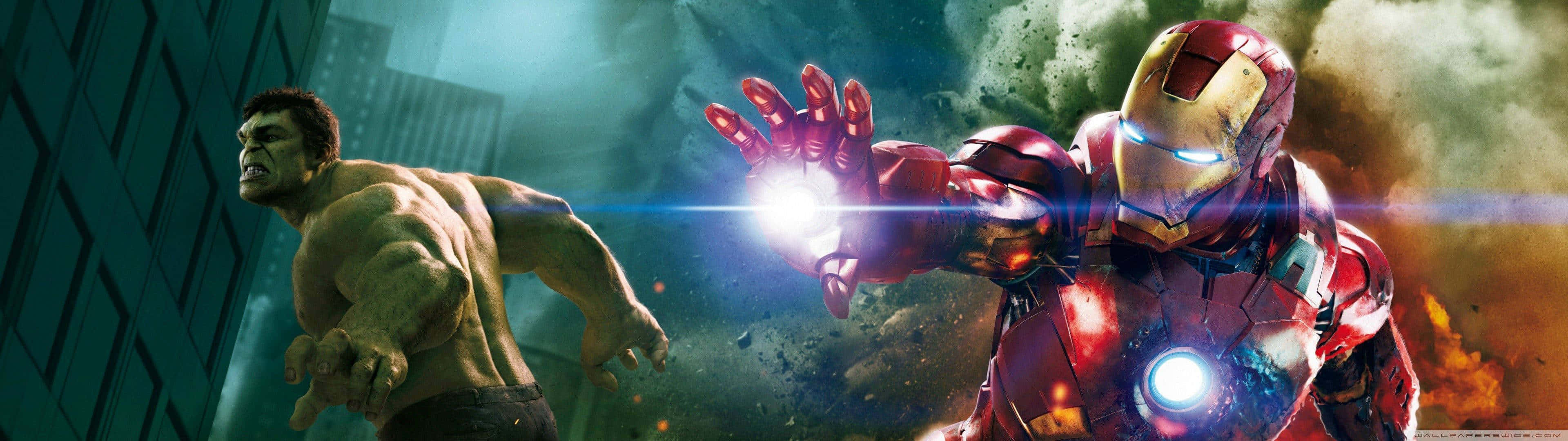 Unleash The 2-screen Experience With Marvel Dual Screen Wallpaper