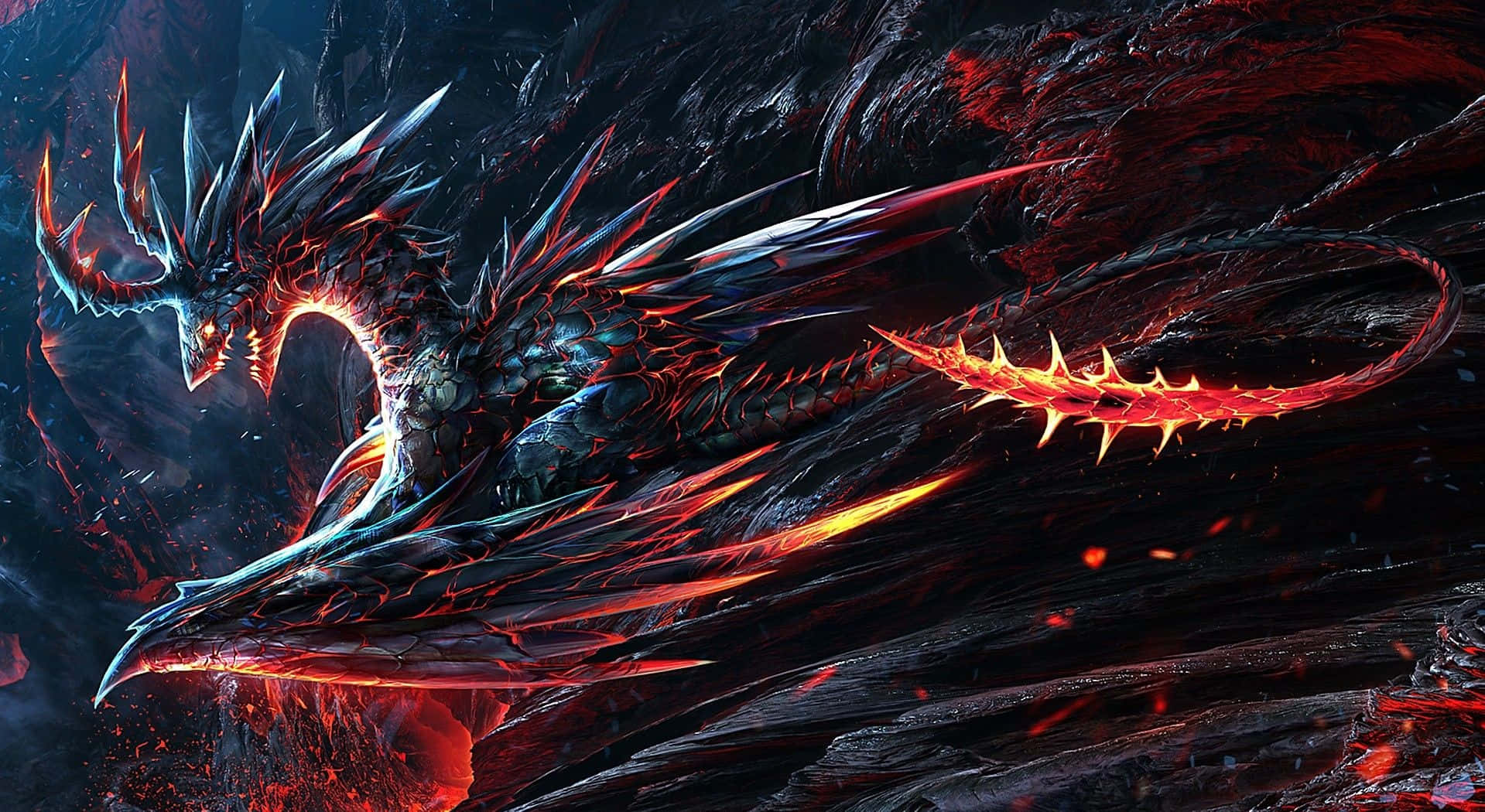 Unleash The Power Of A Majestic Dragon Wallpaper