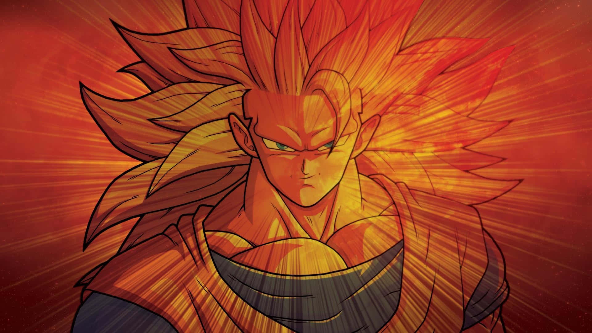 Unleash The Power Of Super Saiyan 3! Wallpaper