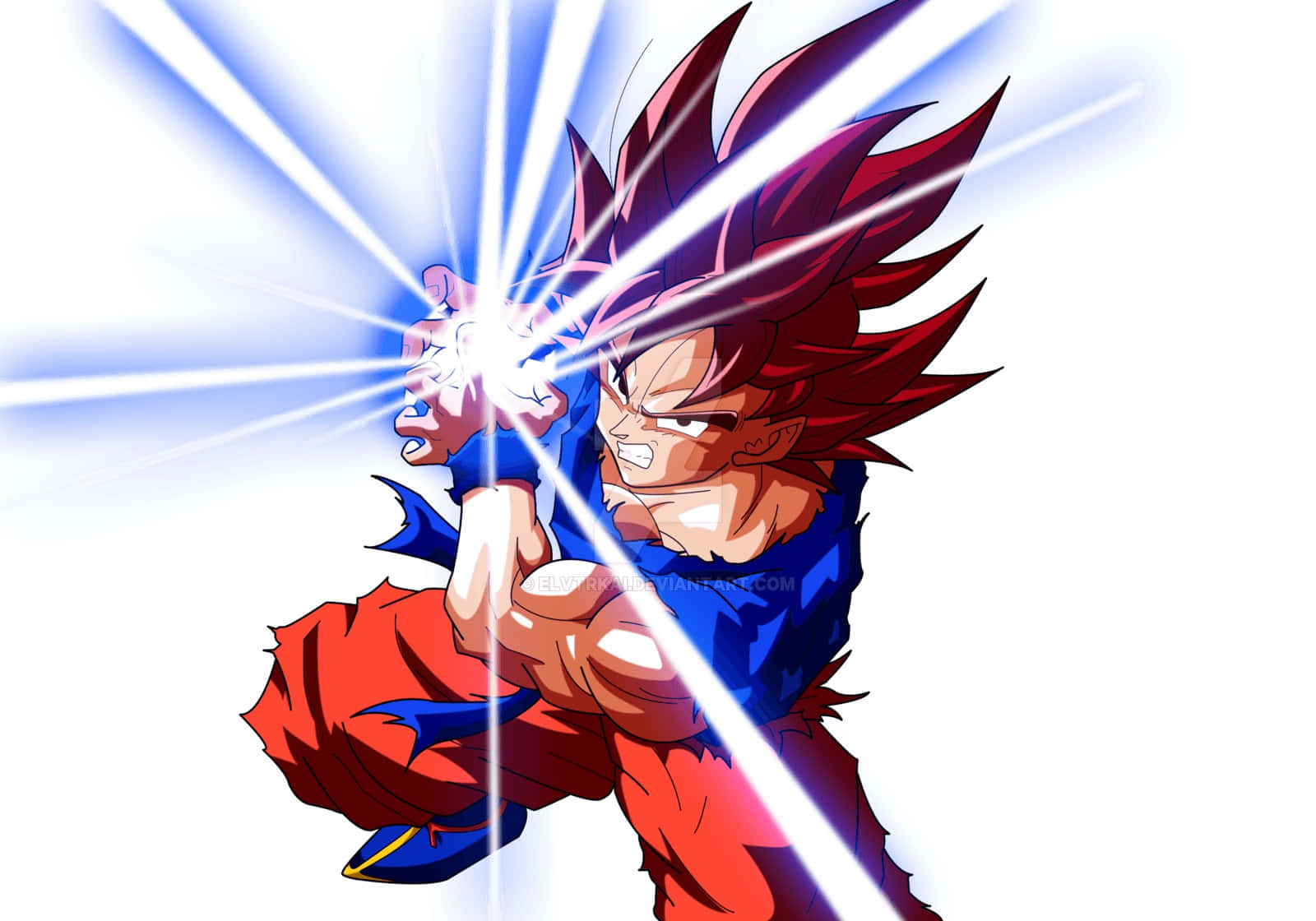 Unleash The Power Of The Kaioken Transform! Wallpaper