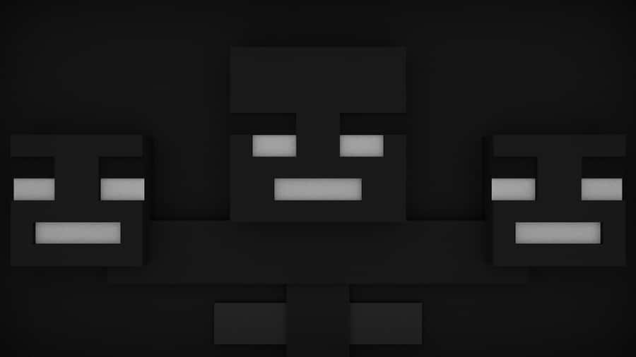 Unleashing The Wither: A Mighty Minecraft Boss Battle Wallpaper