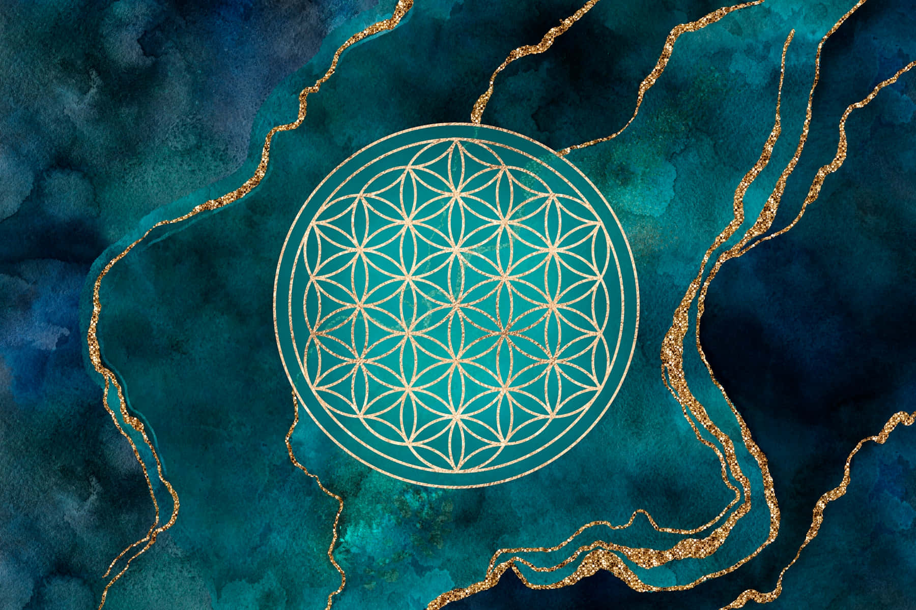 Unlock The Beauty Of The Sacred Flower Of Life Wallpaper