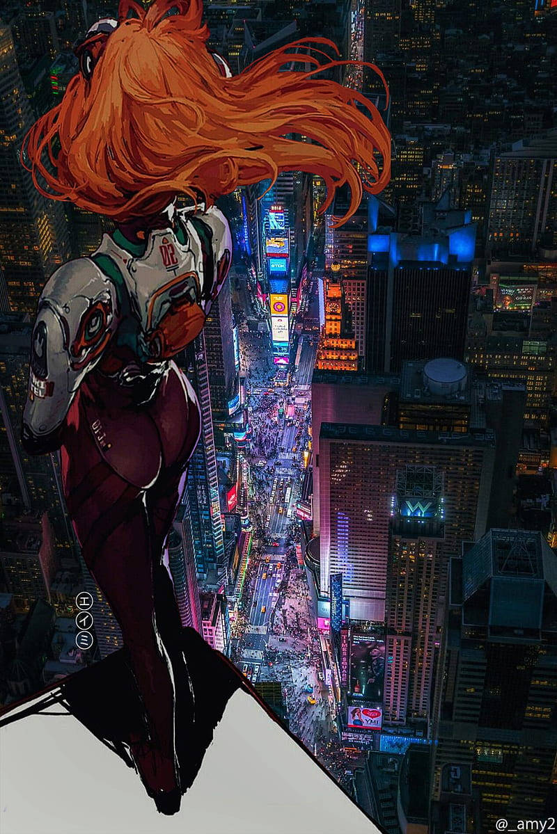 Unlock The Future With The Evangelion Alpha-01x Smartphone Wallpaper