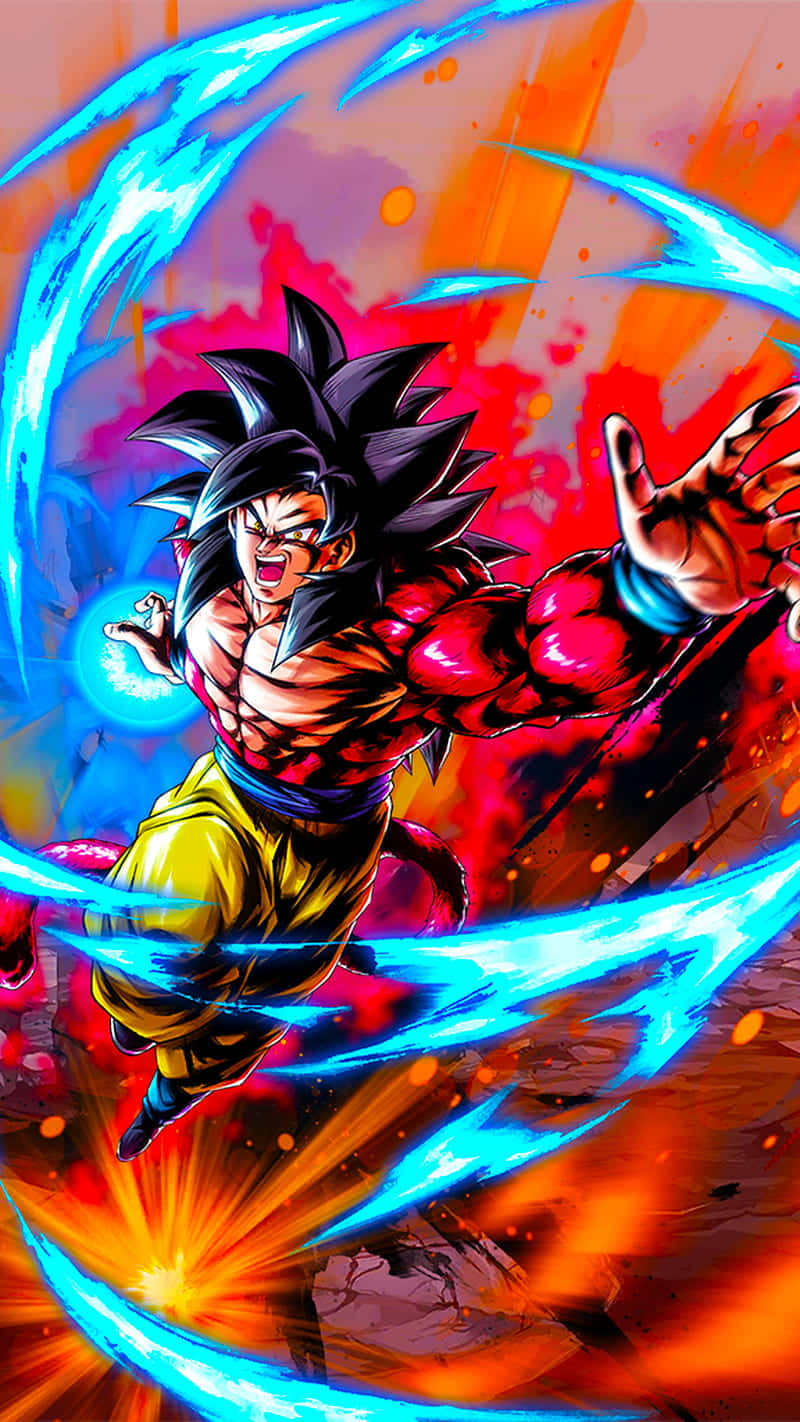 Unlock The Power Of The Super Saiyan 4 Form! Wallpaper