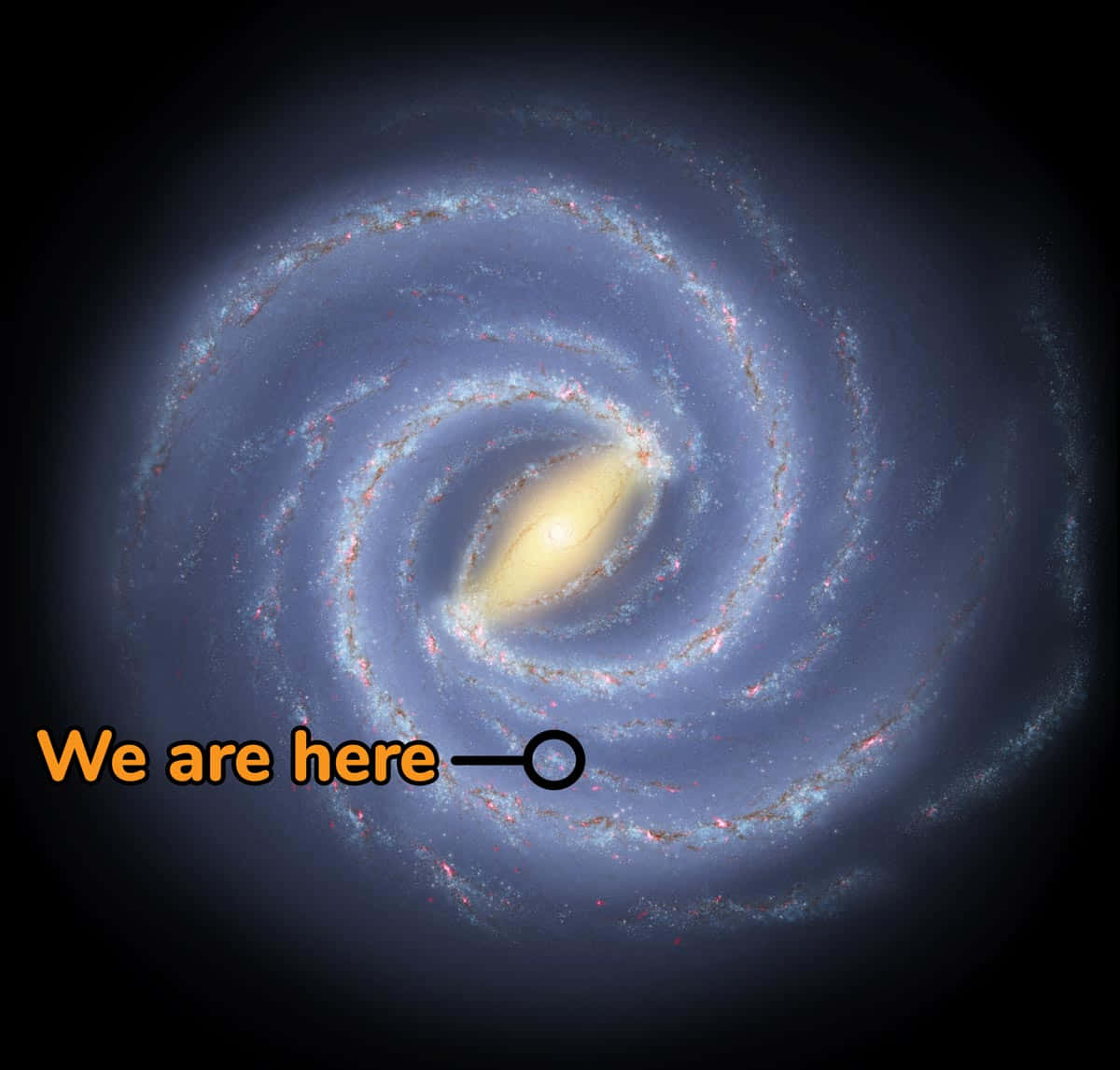 Unlock The Secrets Of The Universe With The Help Of You Are Here Galaxy. Wallpaper