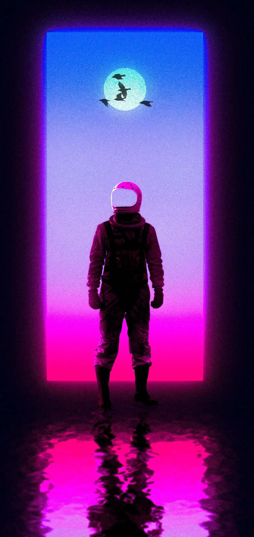 Unlock To Unlock The Future With Vaporwave Iphone Wallpaper