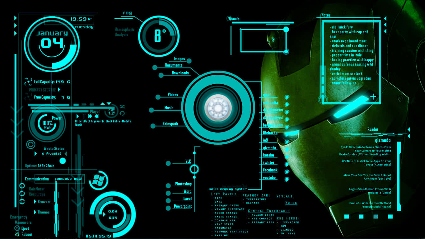 Unlock Your Potential With Iron Man Technology Wallpaper