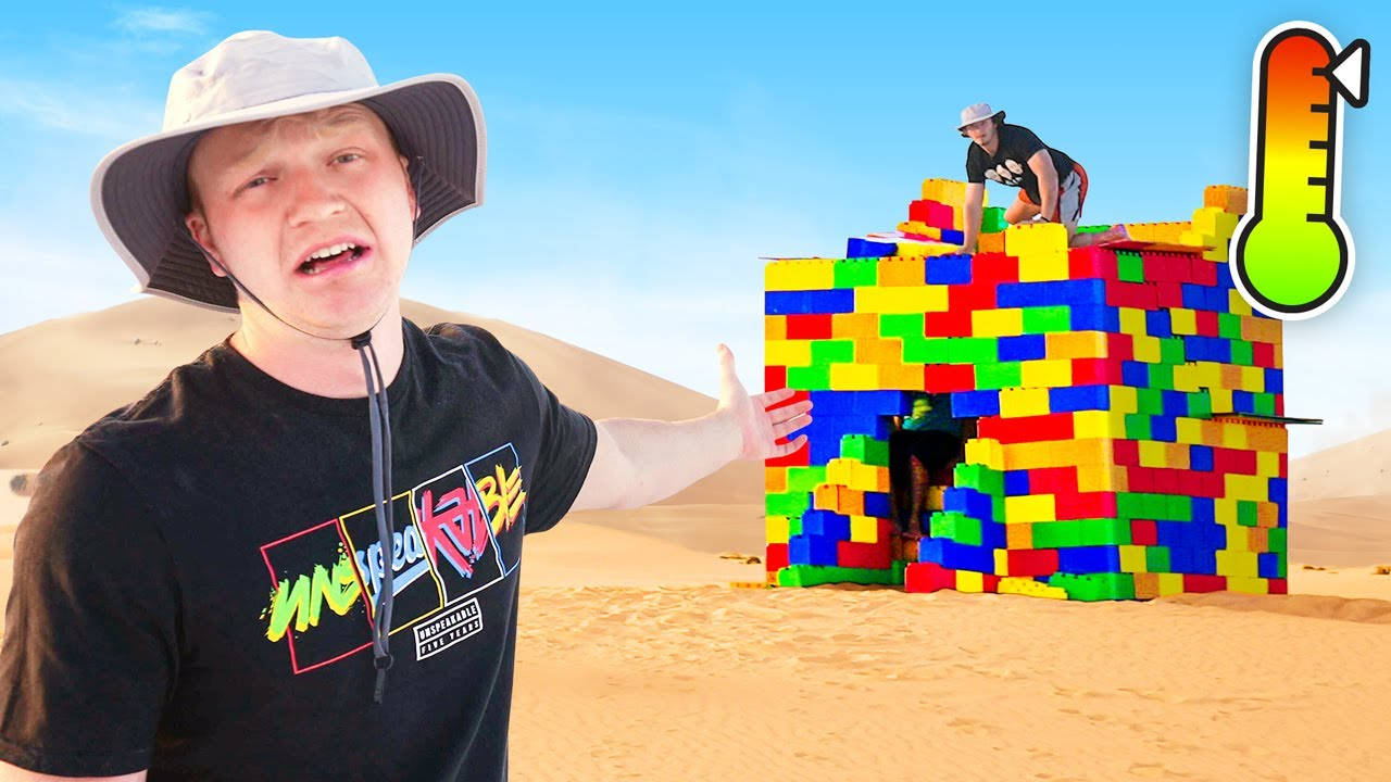 Unspeakable Lego House In The Dessert Wallpaper