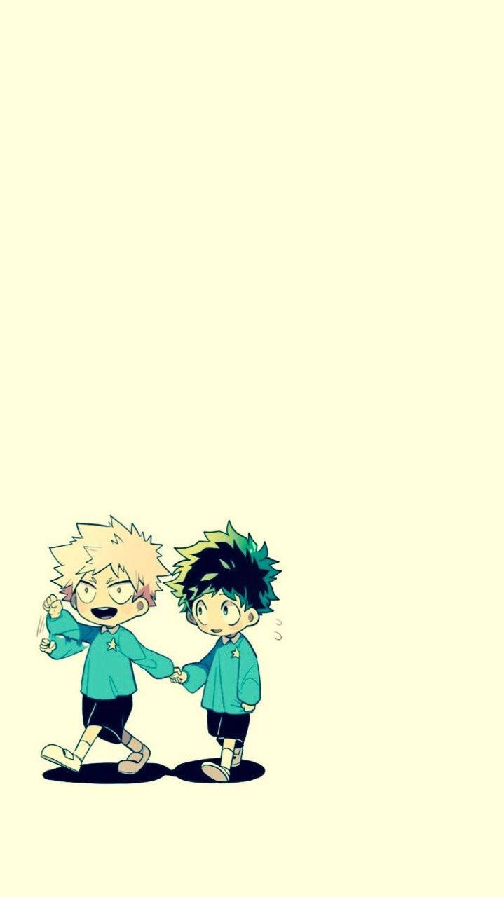 “unstoppable Teamwork Of Deku, Todoroki, And Bakugou” Wallpaper