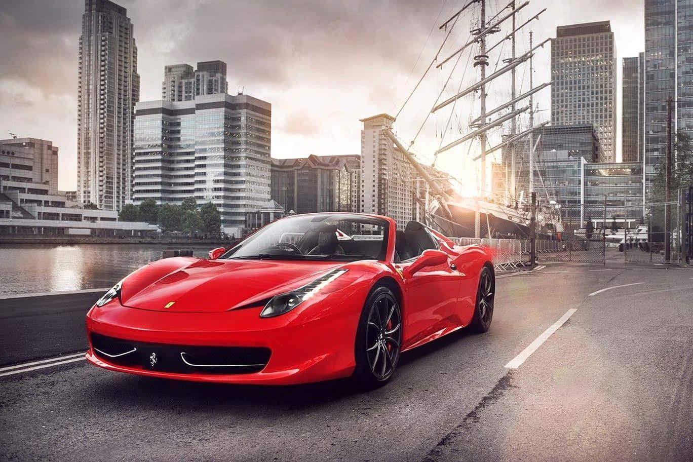 Unveiling Luxury, Ferrari 458 Spider Wallpaper