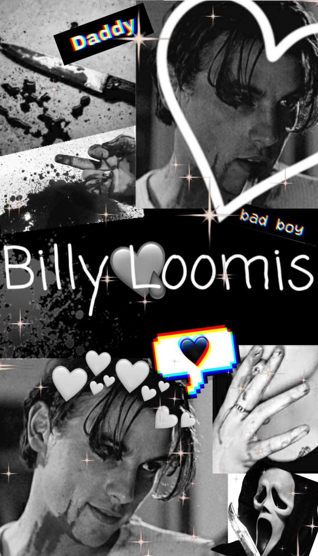 Unveiling The Mystery: Monochrome Poster Of Billy Loomis Wallpaper