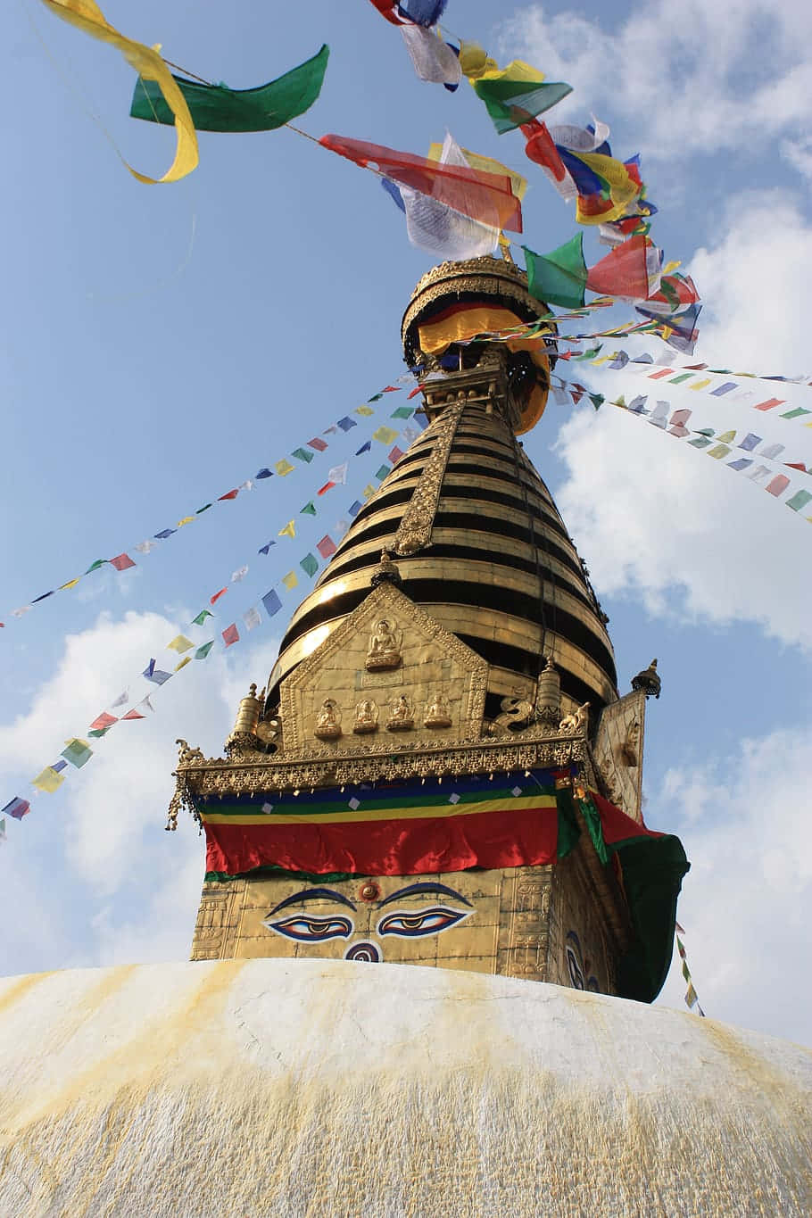 Upper-half Of The Boudhanath Stupa Wallpaper