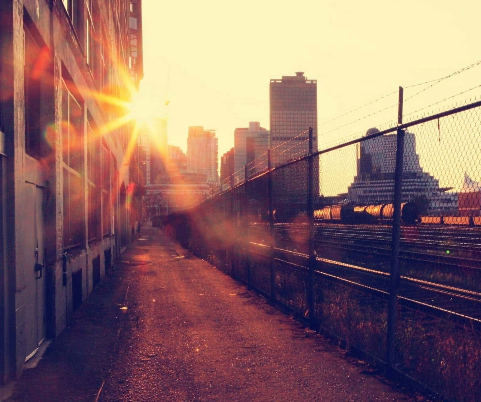 Urban Sunset Glow.jpg Wallpaper