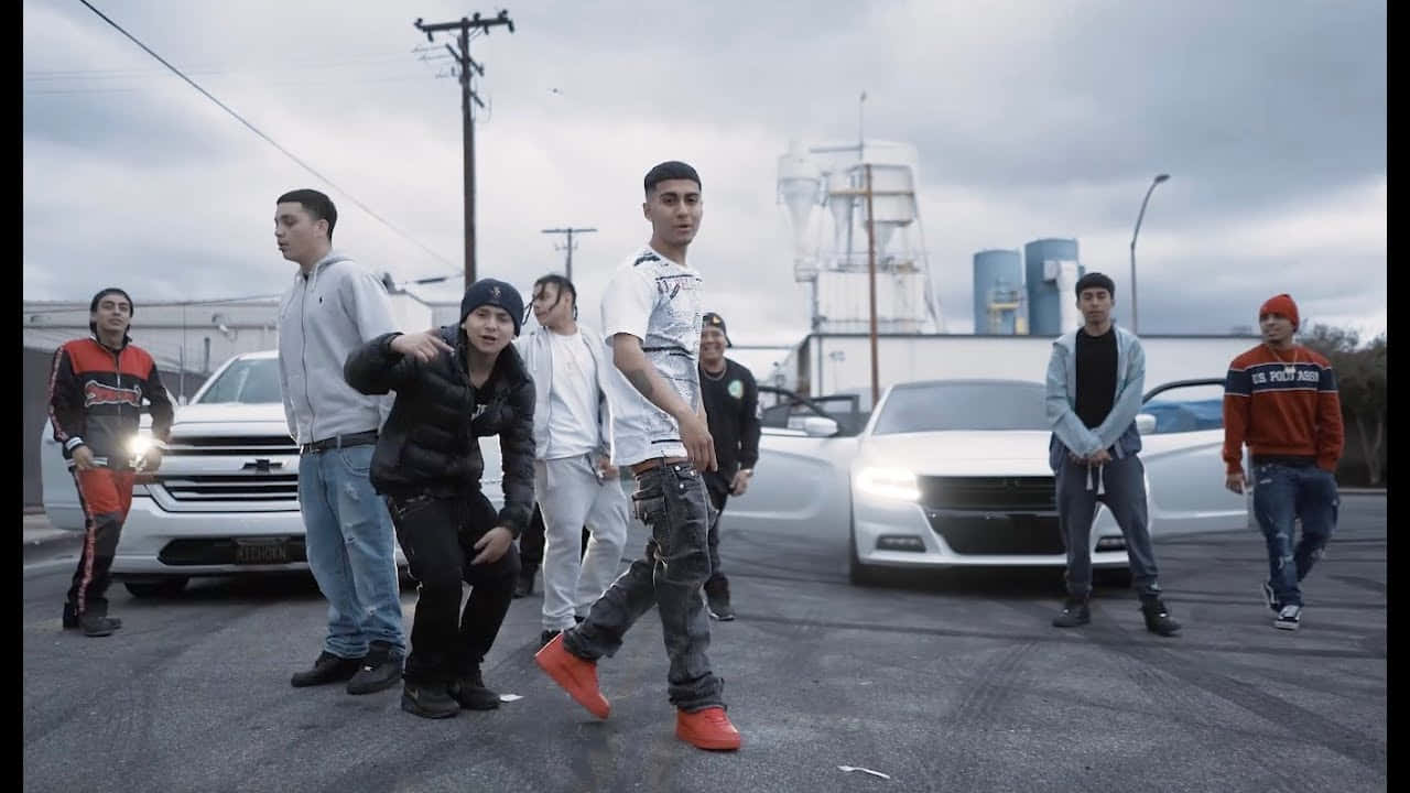 Urban Youth Group_ Posing With Cars Wallpaper