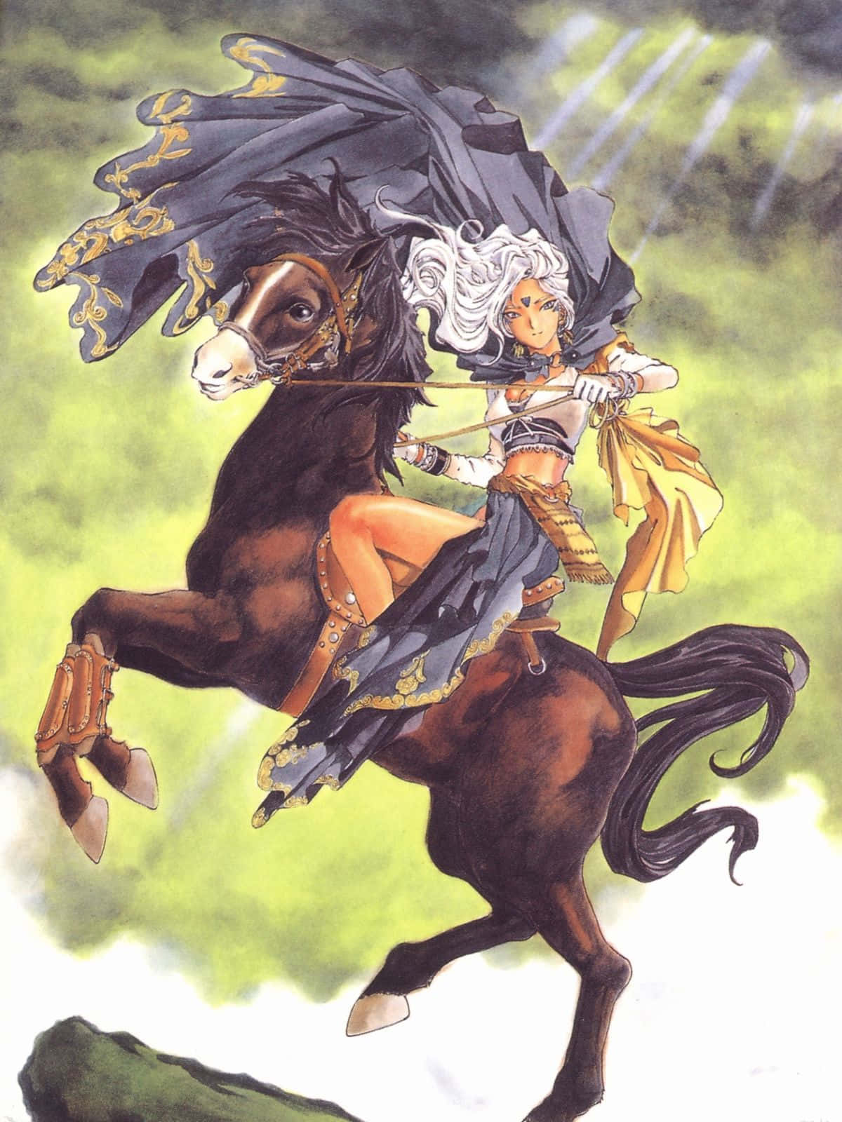 Urd Riding Horse Fantasy Art Wallpaper