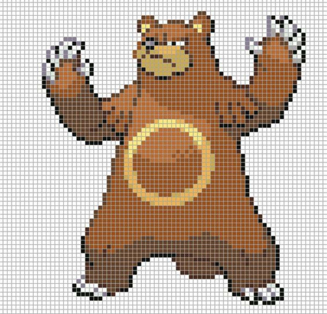 Ursaring Pixel Art Wallpaper