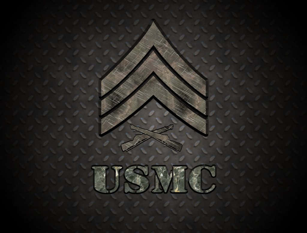 Us Marine Proudly Stands Guard Wallpaper