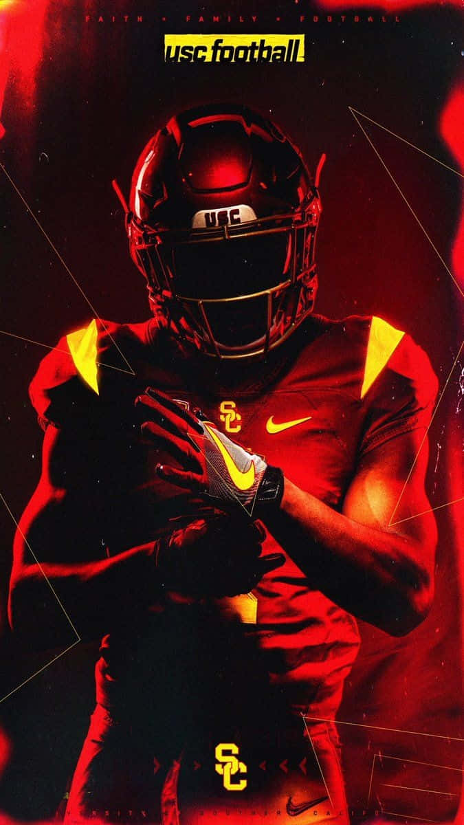 Usc Trojans Football Player Poster Art Wallpaper