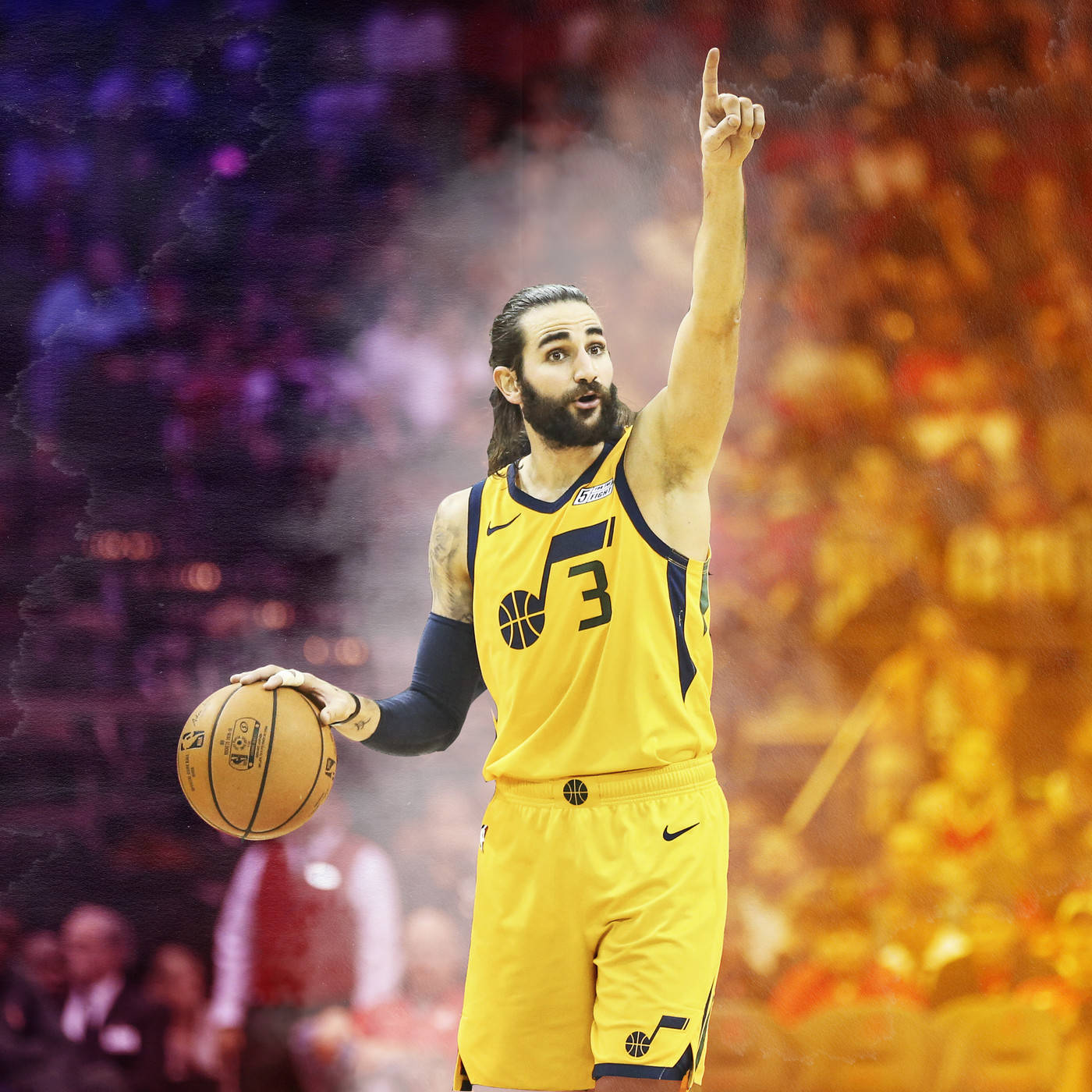 Utah Jazz Ricky Rubio In Aesthetic Wallpaper