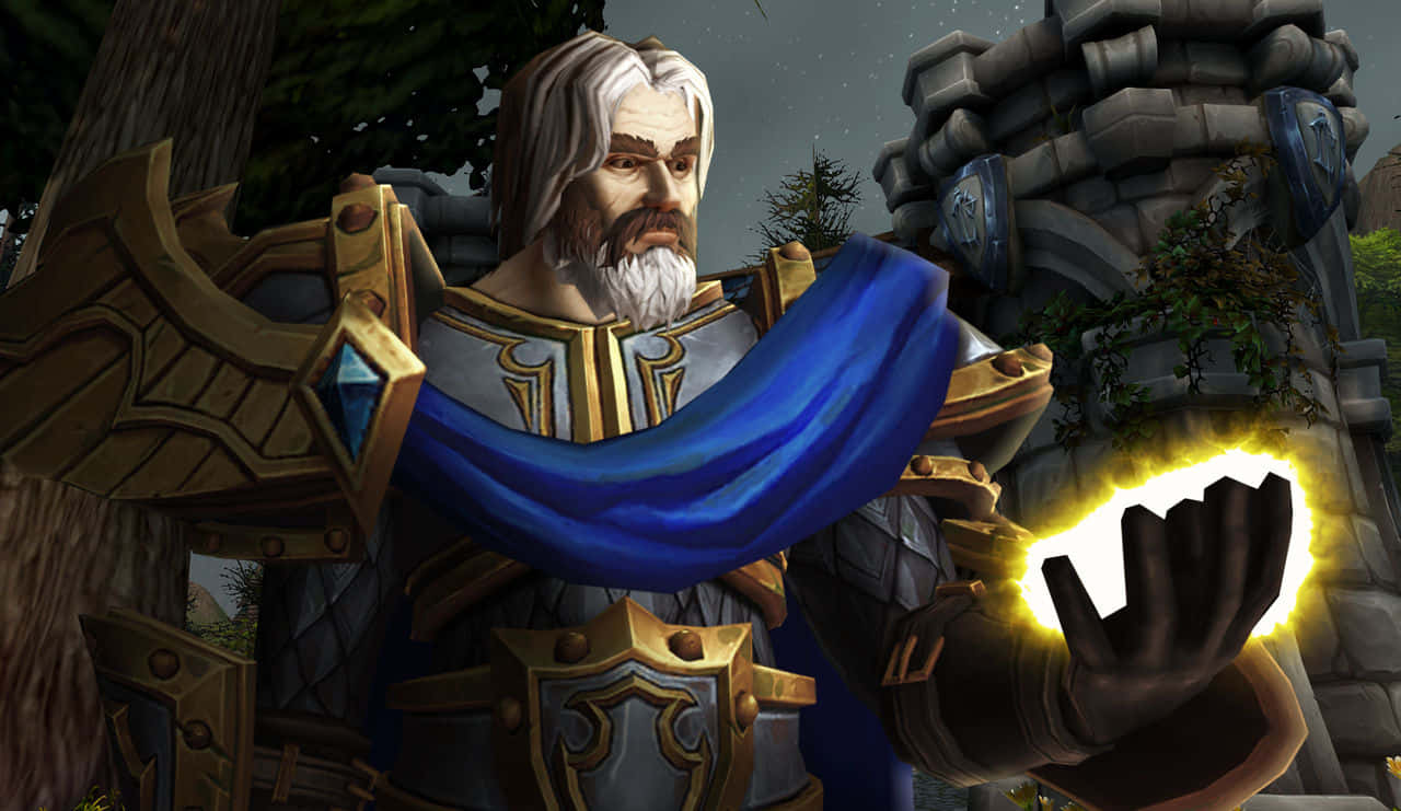 Uther The Lightbringer Wielding Magic Wallpaper