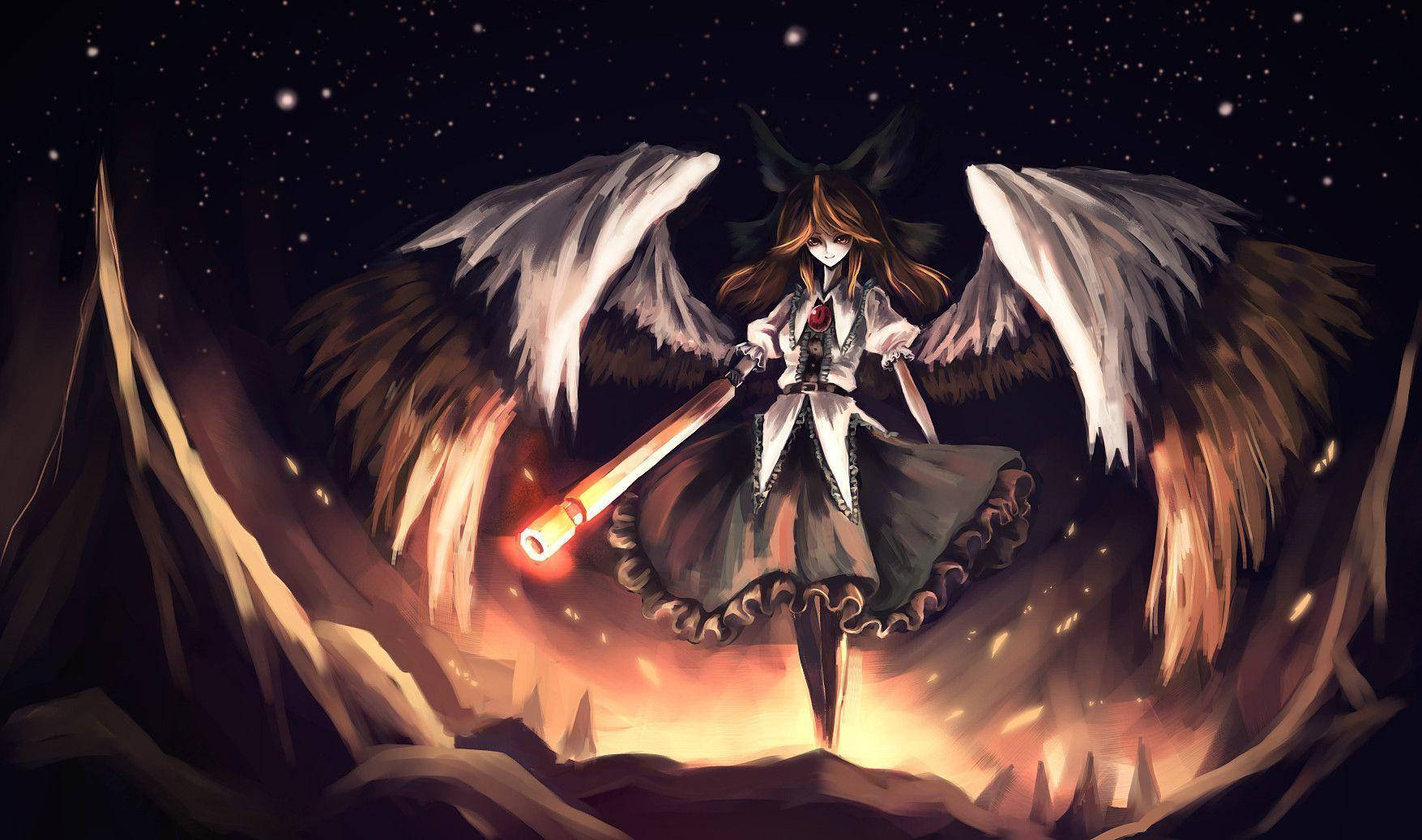 Utsuho Reiuji From Touhou Wallpaper