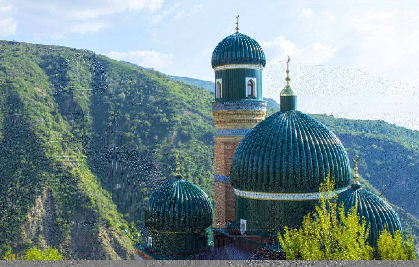 Uzbekistan Amir Temur Green Roof Wallpaper