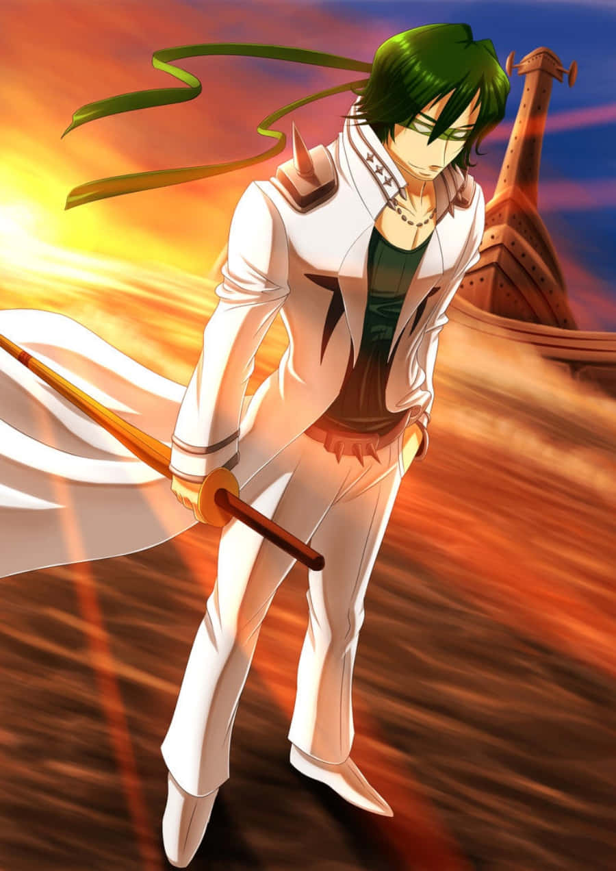 Uzu Sanageyama Spotlight - The Commanding Swordsman Of Honnouji Academy Wallpaper