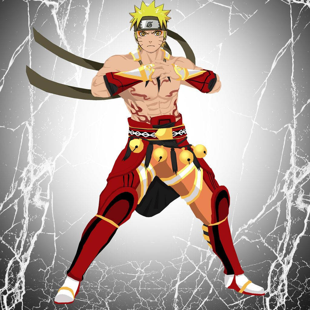 Uzumaki Naruto Hokage With Cracked Effect Wallpaper