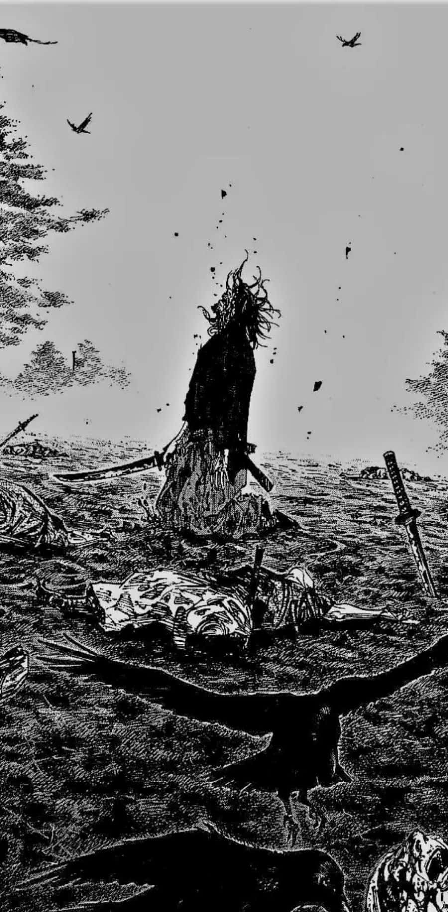 Vagabond_ Manga_ Aftermath_ Scene Wallpaper