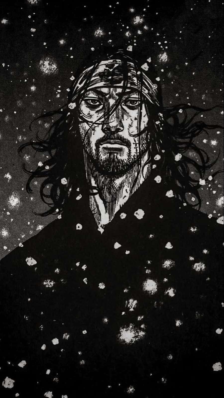 Vagabond Manga Character Starry Backdrop Wallpaper