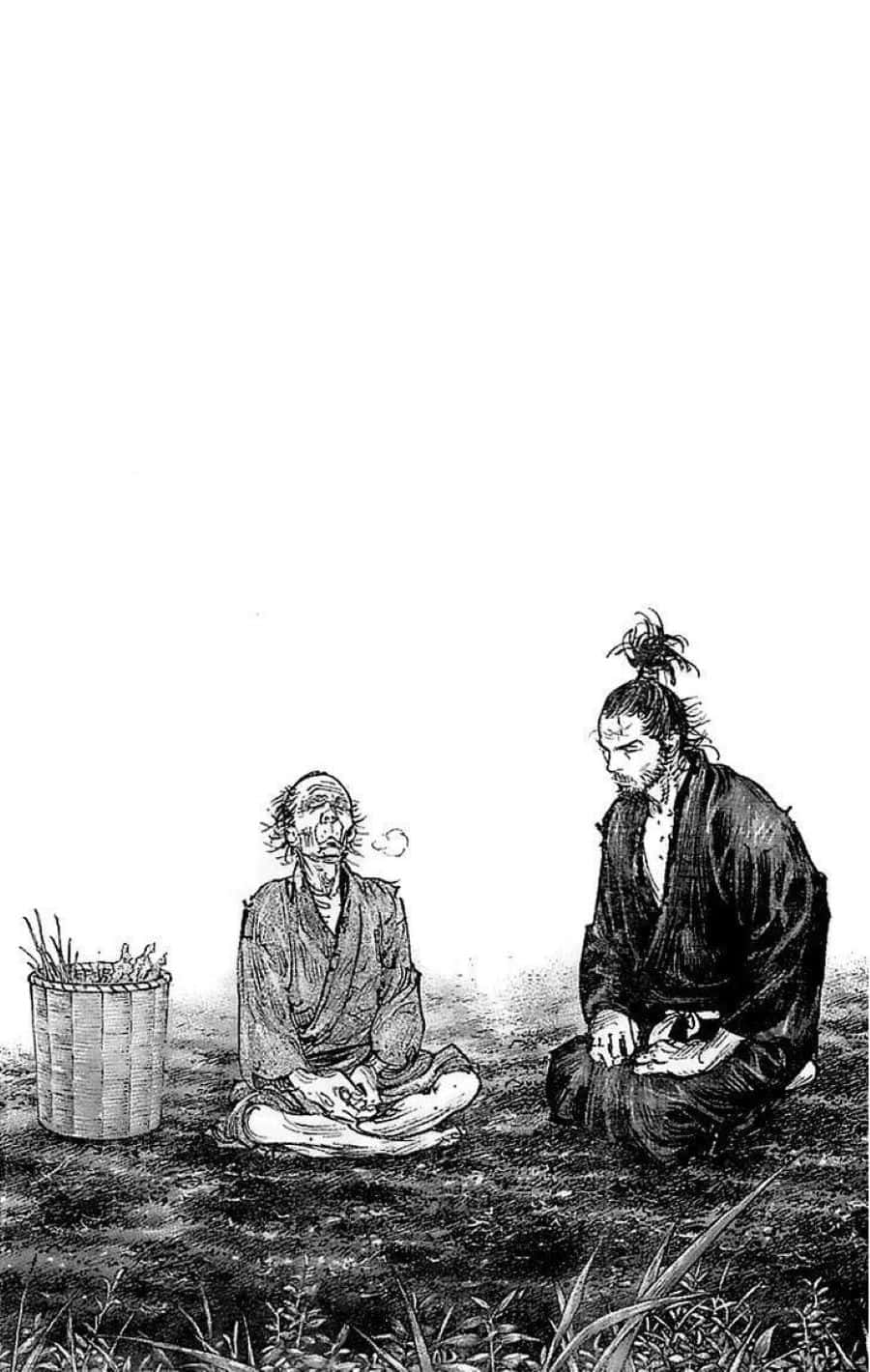 Vagabond Manga Meditation Scene Wallpaper