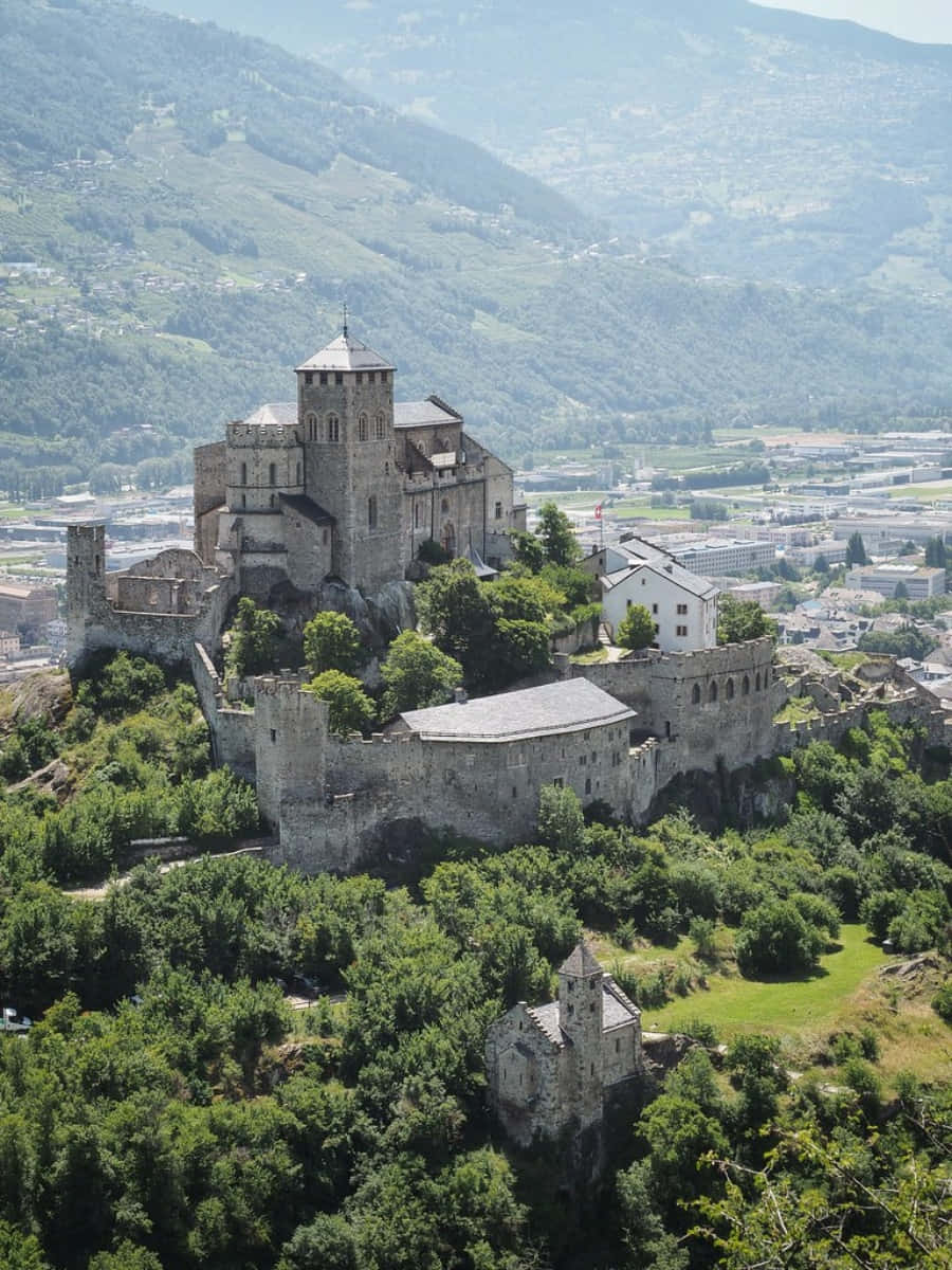 Valere Basilica Sion Switzerland Wallpaper