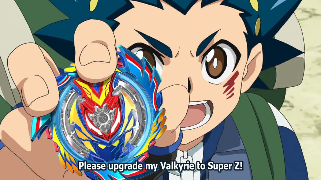 Valt Aoi Holding Valkyrie Beyblade Wallpaper