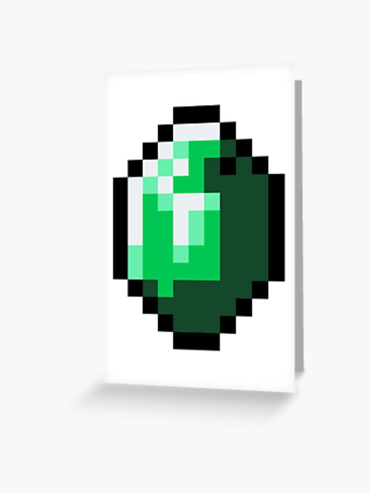 Valuable Minecraft Emeralds In An Underground Cave Wallpaper