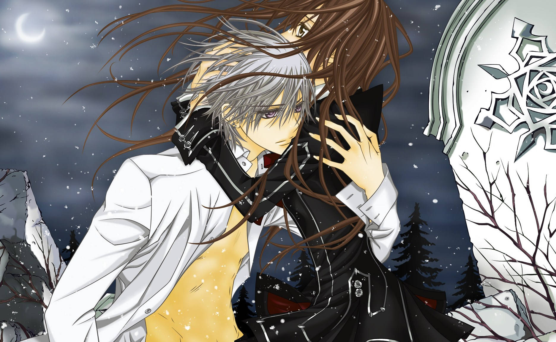 Vampire Knight Winter Embrace Wallpaper