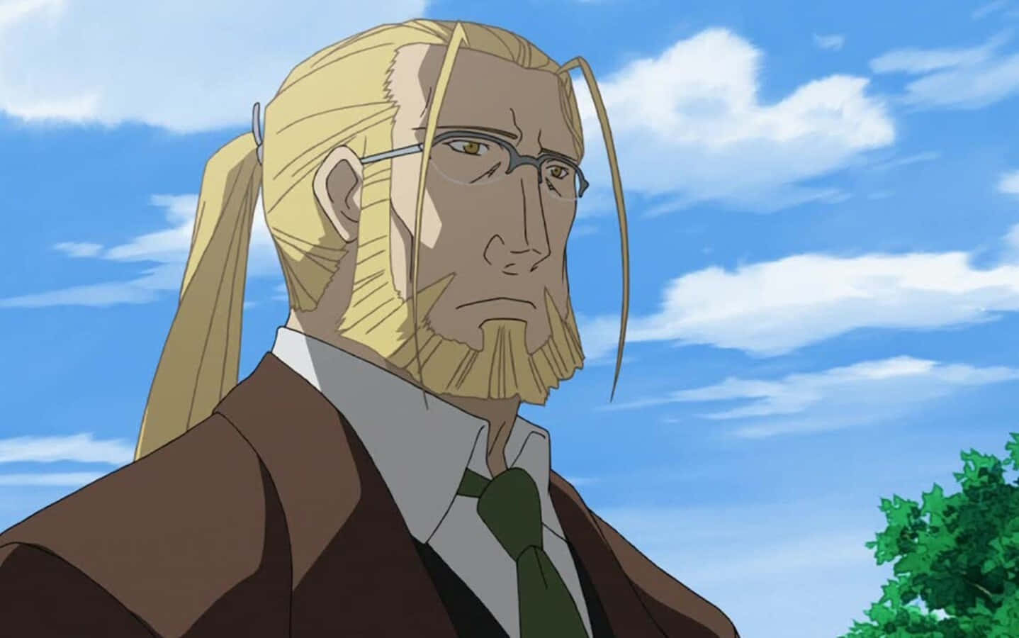 Van Hohenheim From Fullmetal Alchemist Against A Mysterious Sci-fi Backdrop. Wallpaper