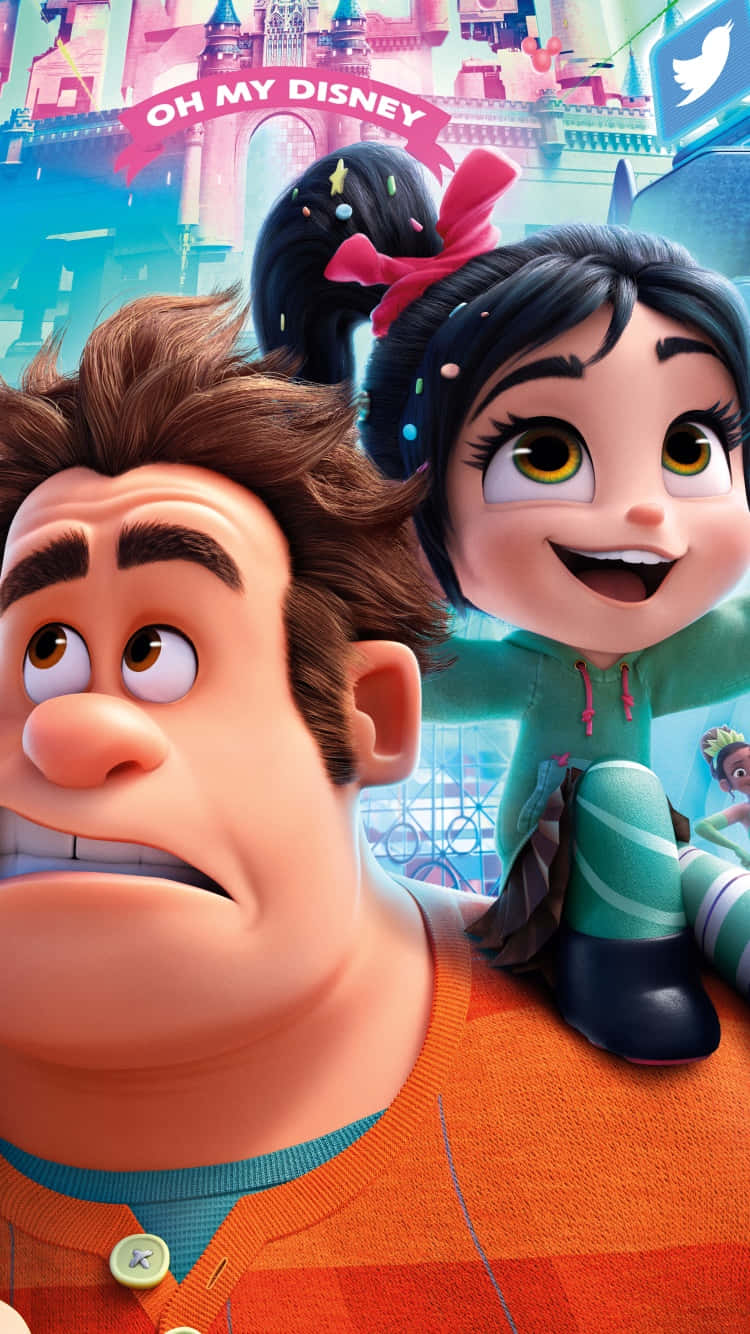 Vanellope On Ralph's Shoulder Ralph Breaks The Internet Wallpaper