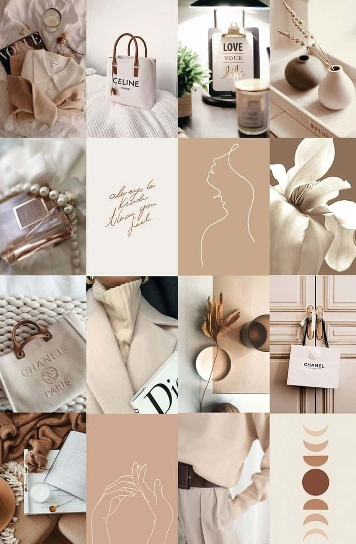 Vanilla Aesthetic Collage Wallpaper