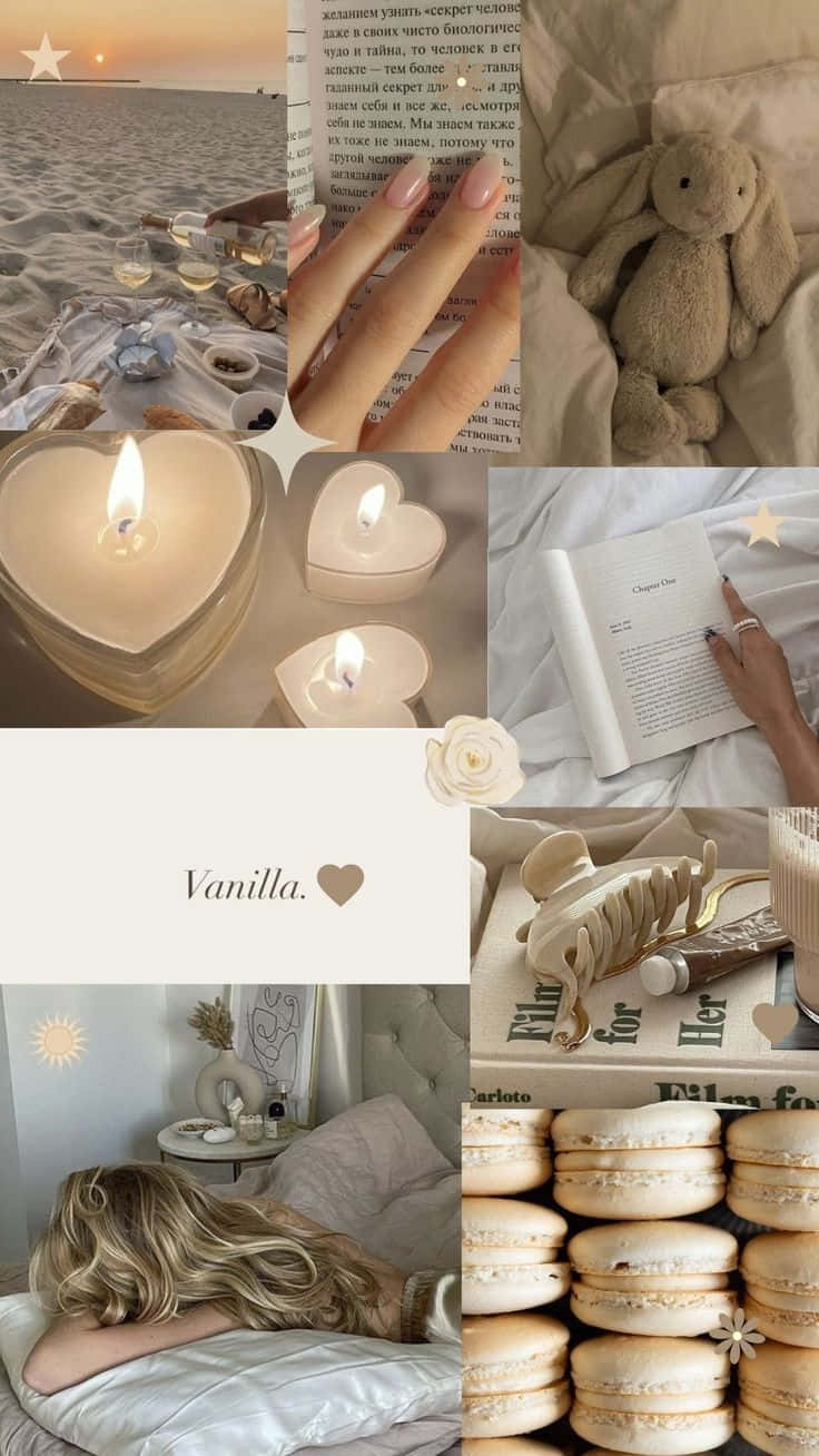 Vanilla Aesthetic Collage Wallpaper