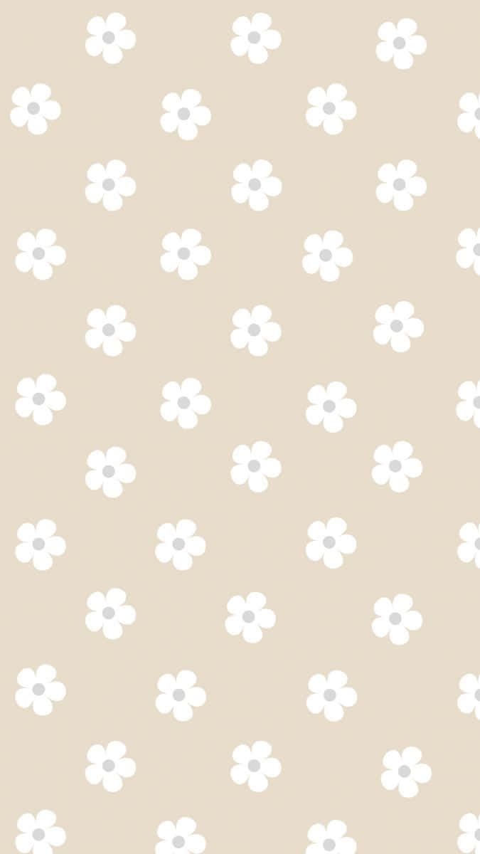 Vanilla Flower Pattern Background Wallpaper