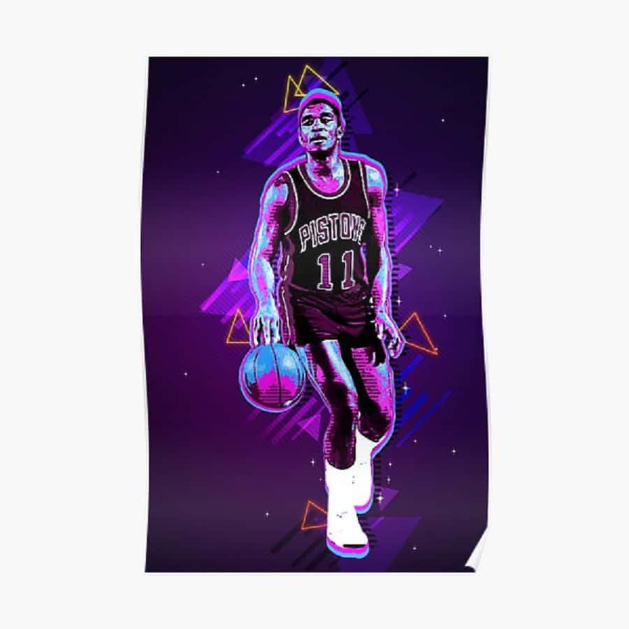 Vaporwave Aesthetic Isiah Thomas Poster Wallpaper