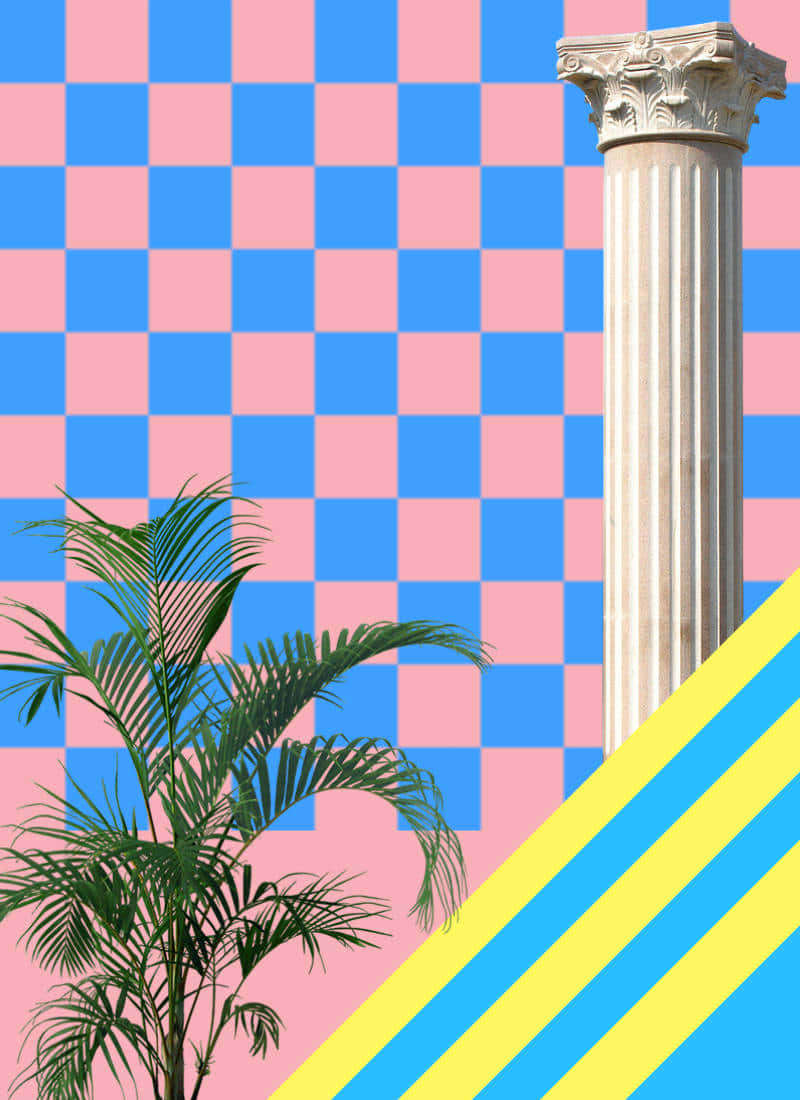 Vaporwave Classical Fusion Art Wallpaper