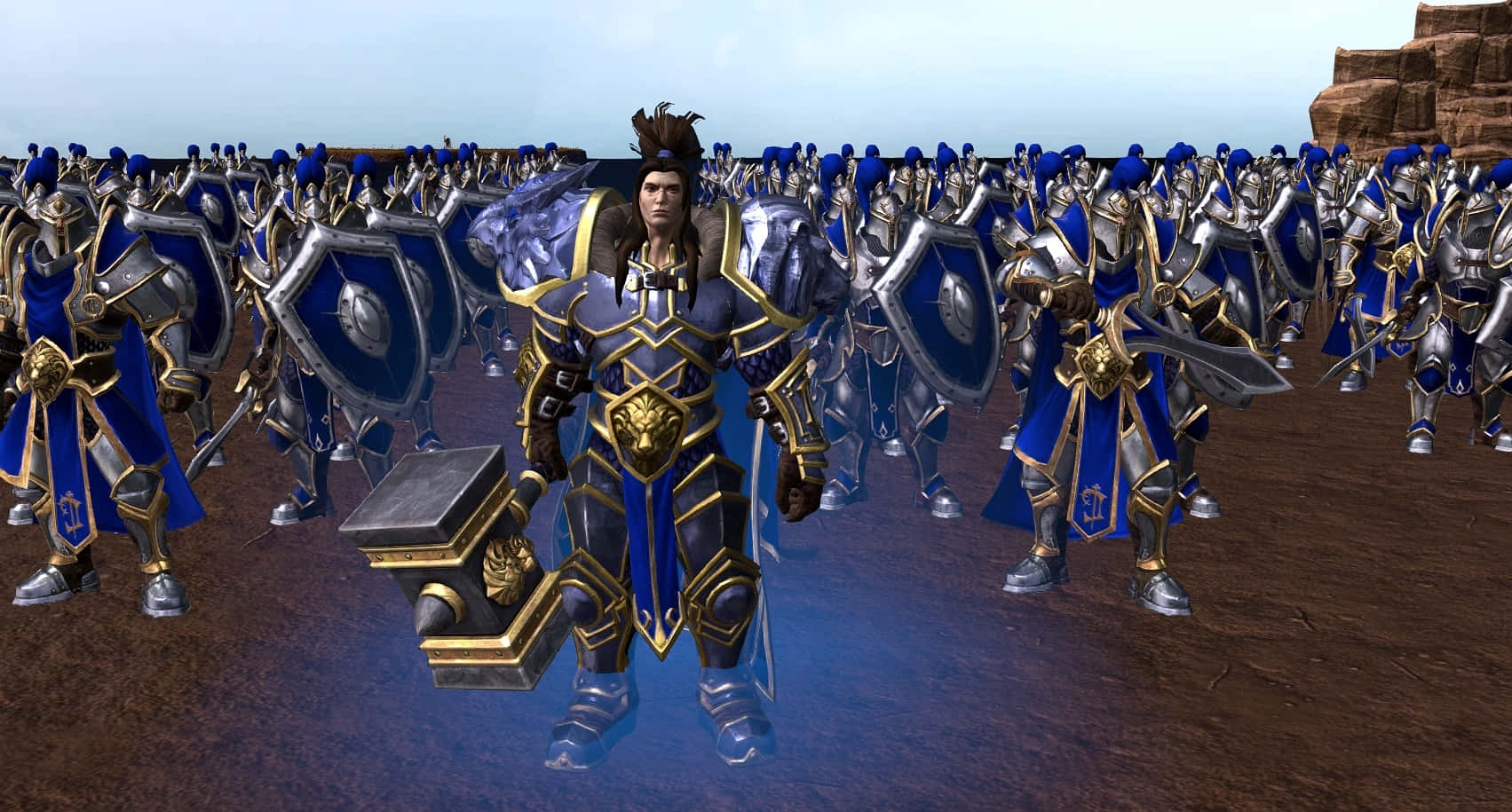 Varian Wrynn Leading Alliance Army Wallpaper